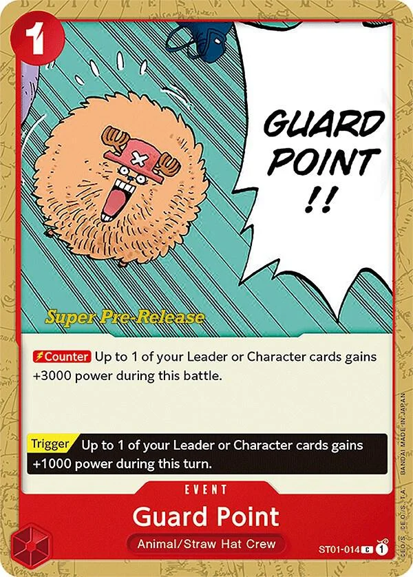 Guard Point, Starter Deck 1 Straw Hat Crew (Super Pre-Release Edition) ST01-014