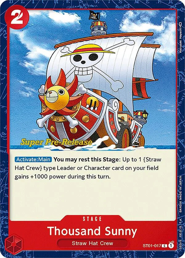 Thousand Sunny, Starter Deck 1 Straw Hat Crew (Super Pre-Release Edition) ST01-017