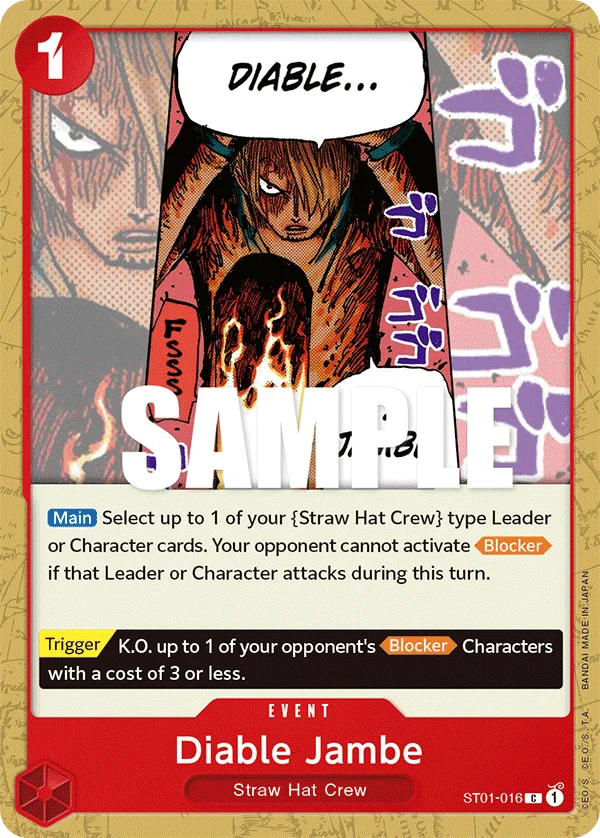 Diable Jambe, Starter Deck 1 Straw Hat Crew ST01-016