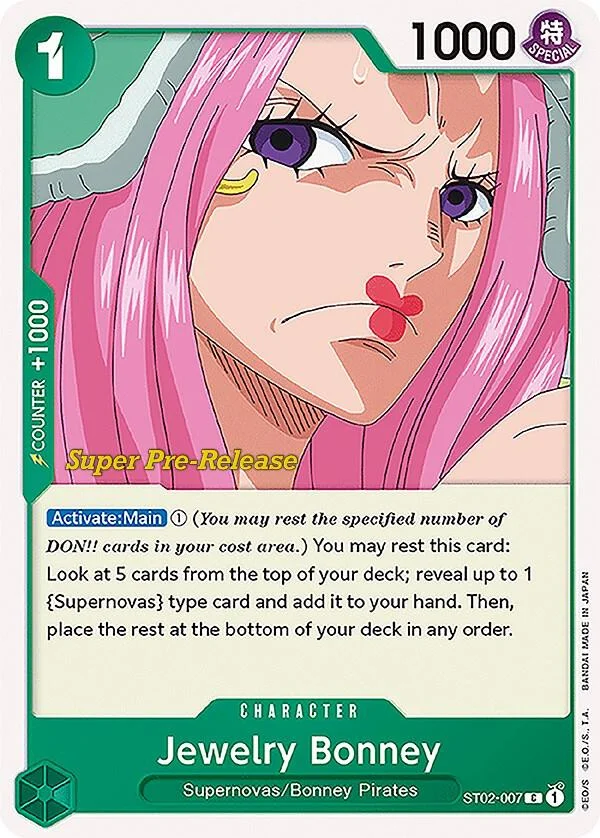 Jewelry Bonney, Starter Deck 2 Worst Generation (Super Pre-Release Edition) ST02-007