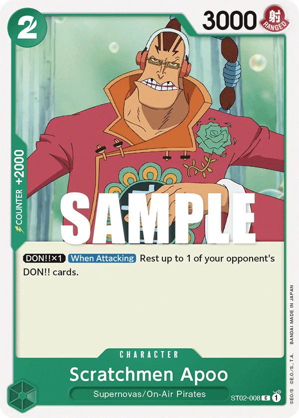 Scratchmen Apoo, Starter Deck 2 Worst Generation ST02-008