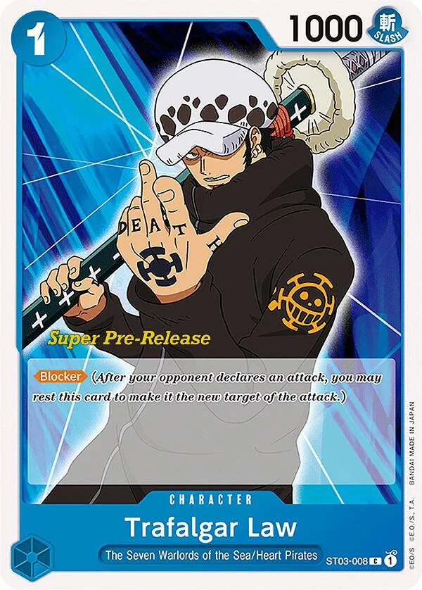 Trafalgar Law, Starter Deck 3 The Seven Warlords of The Sea (Super Pre-Release Edition) ST03-008