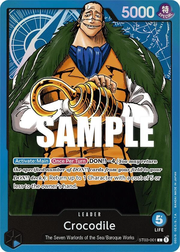 Crocodile, Starter Deck 3 The Seven Warlords of The Sea ST03-001