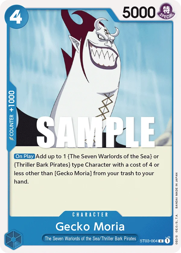 Gecko Moria, Starter Deck 3 The Seven Warlords of The Sea ST03-004
