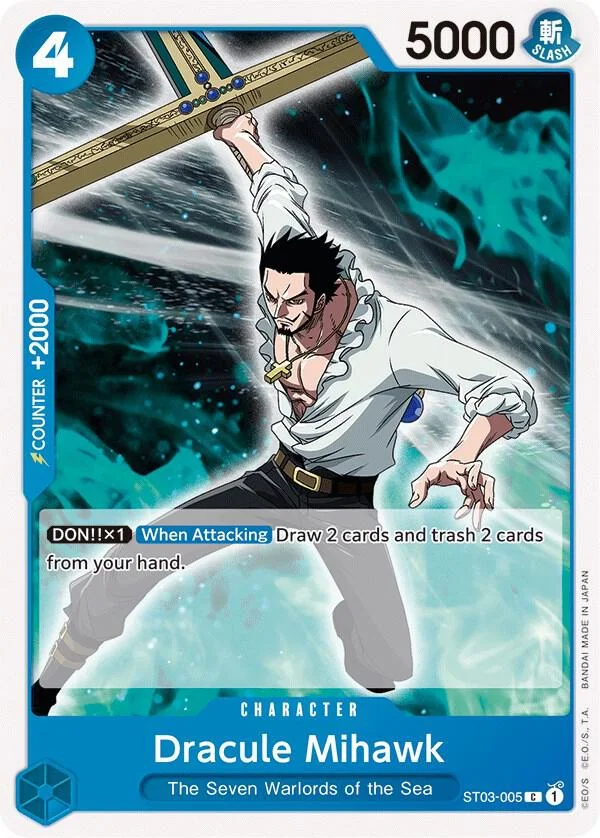 Dracule Mihawk, Starter Deck 3 The Seven Warlords of The Sea ST03-005