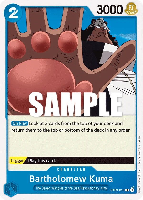 Bartholomew Kuma, Starter Deck 3 The Seven Warlords of The Sea ST03-010