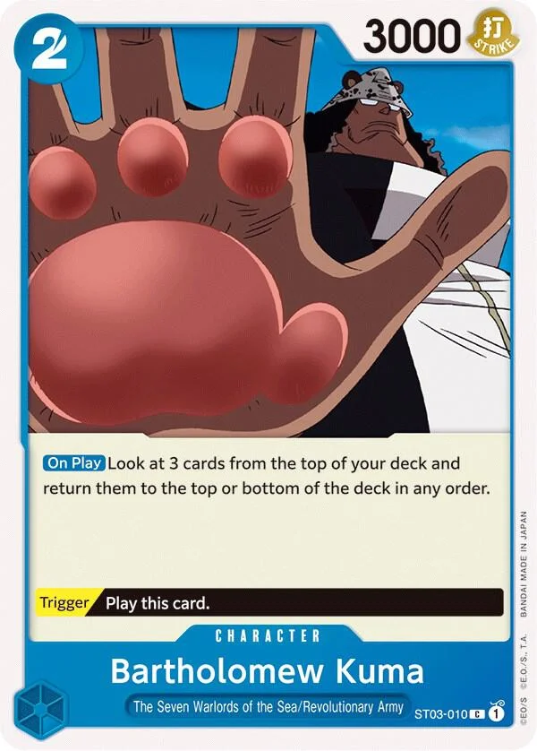 Bartholomew Kuma, Starter Deck 3 The Seven Warlords of The Sea ST03-010