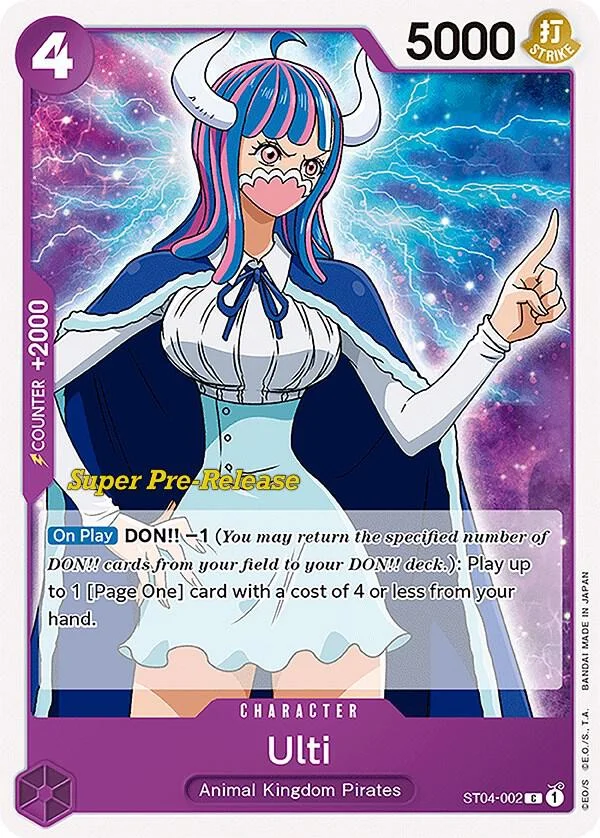 Ulti, Starter Deck 4 Animal Kingdom Pirates (Super Pre-Release Edition) ST04-002