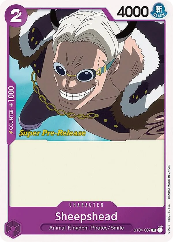 Sheepshead, Starter Deck 4 Animal Kingdom Pirates (Super Pre-Release Edition) ST04-007
