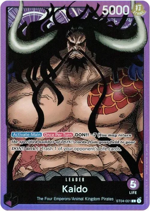 Kaido, Starter Deck 4 Animal Kingdom Pirates ST04-001