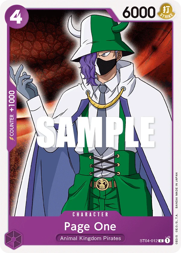 Page One, Starter Deck 4 Animal Kingdom Pirates ST04-012