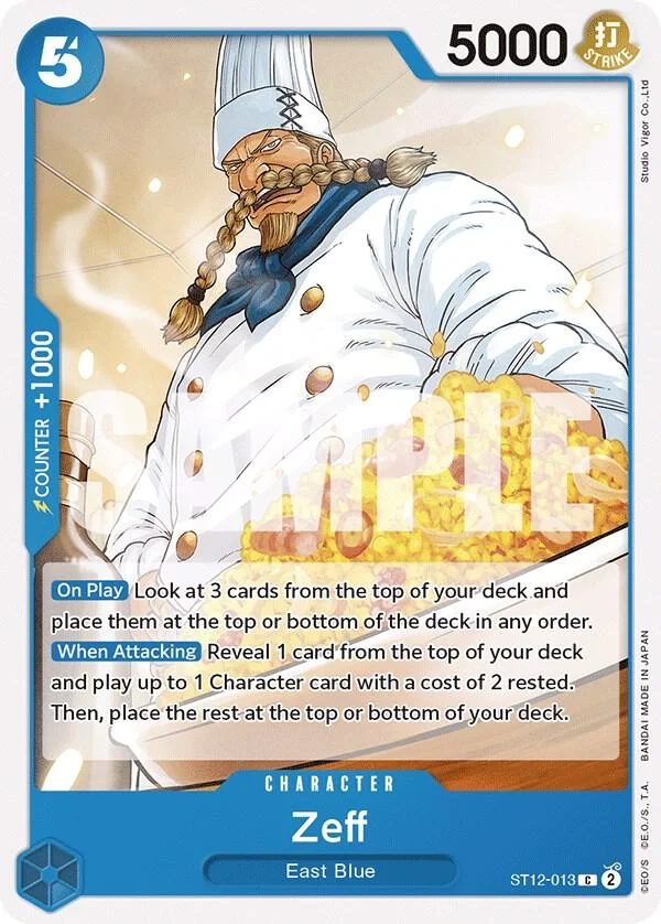 Zeff, Starter Deck 12 Zoro and Sanji ST12-013