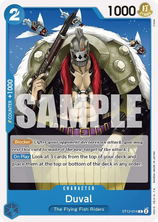 Duval, Starter Deck 12 Zoro and Sanji ST12-014