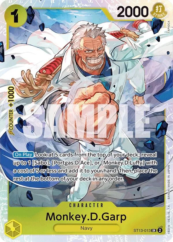 Monkey.D.Garp, Ultra Deck The Three Brothers ST13-013