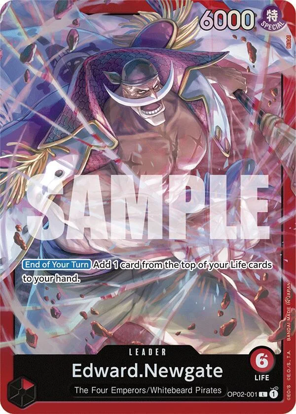 Edward.Newgate, Starter Deck 15 RED Edward.Newgate OP02-001