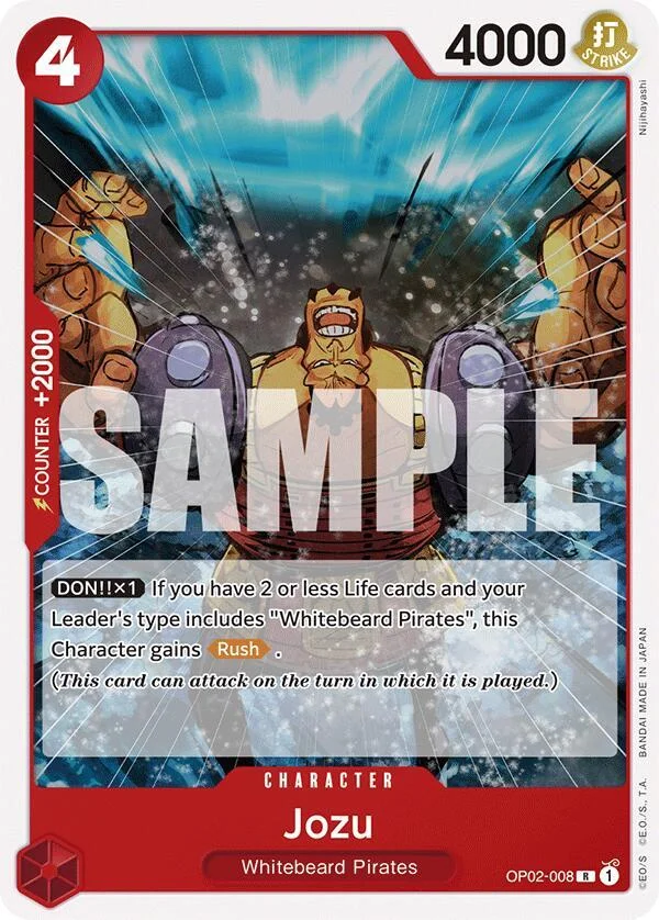 Jozu, Starter Deck 15 RED Edward.Newgate OP02-008