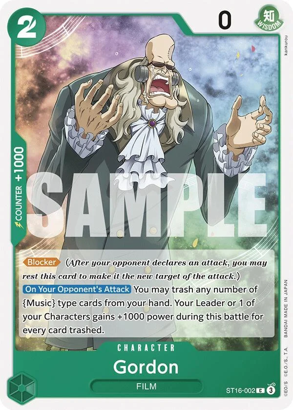 Gordon, Starter Deck 16 GREEN Uta ST16-002