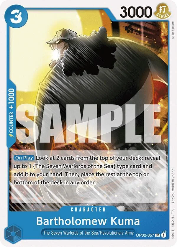 Bartholomew Kuma, Starter Deck 17 BLUE Donquixote Doflamingo OP02-057