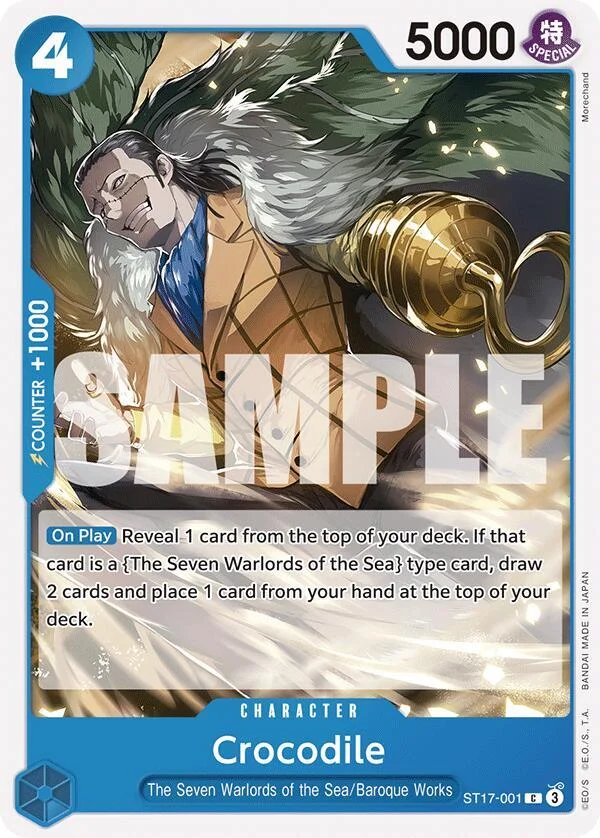 Crocodile, Starter Deck 17 BLUE Donquixote Doflamingo ST17-001