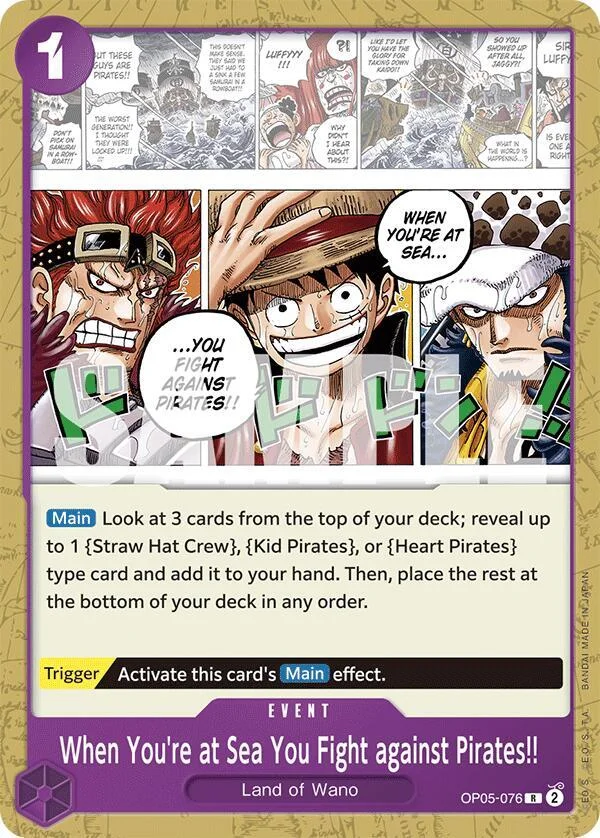 When You're at Sea You Fight against Pirates!!, Starter Deck 18 PURPLE Monkey.D.Luffy OP05-076