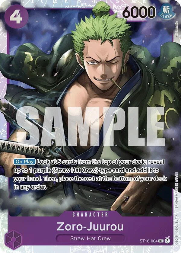 Zoro-Juurou, Starter Deck 18 PURPLE Monkey.D.Luffy ST18-004