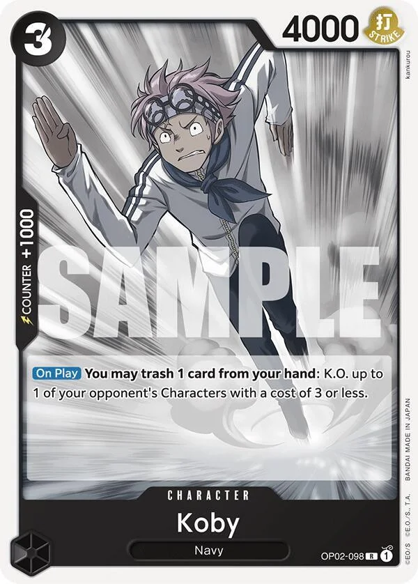 Koby, Starter Deck 19 BLACK Smoker OP02-098