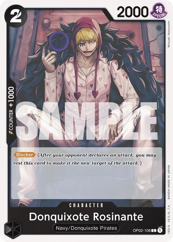 Donquixote Rosinante, Starter Deck 19 BLACK Smoker OP02-108