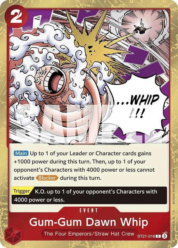 Gum-Gum Dawn Whip, Starter Deck 21 EX Gear 5 ST21-016