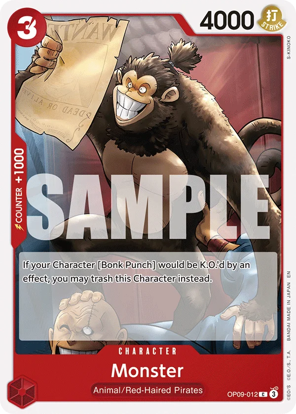 Monster, Starter Deck 23 RED Shanks OP09-012