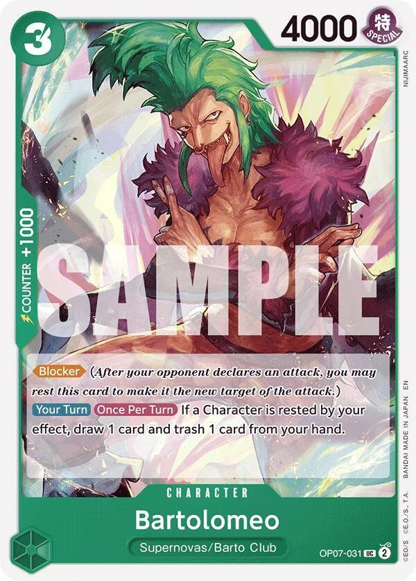 Bartolomeo, Starter Deck 24 GREEN Jewelry Bonney OP07-031