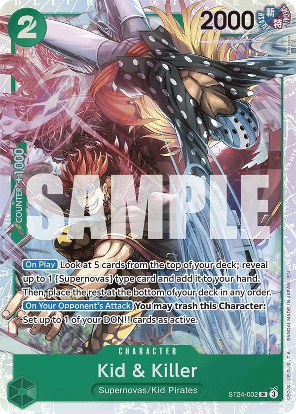 Kid & Killer, Starter Deck 24 GREEN Jewelry Bonney ST24-002