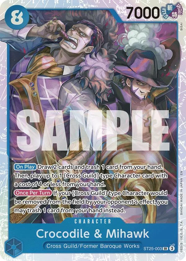 Crocodile & Mihawk, Starter Deck 25 BLUE Buggy ST25-003