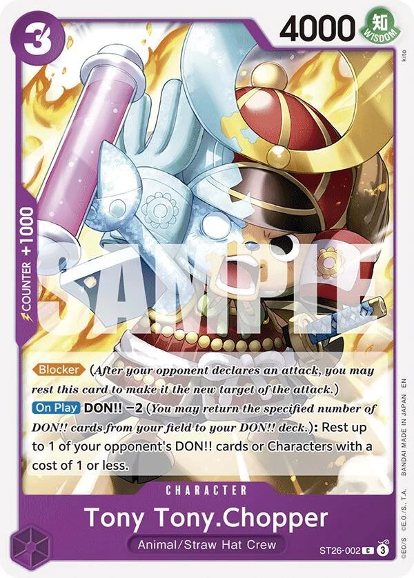Tony Tony.Chopper, Starter Deck 26 PURPLE/BLACK Monkey.D.Luffy ST26-002