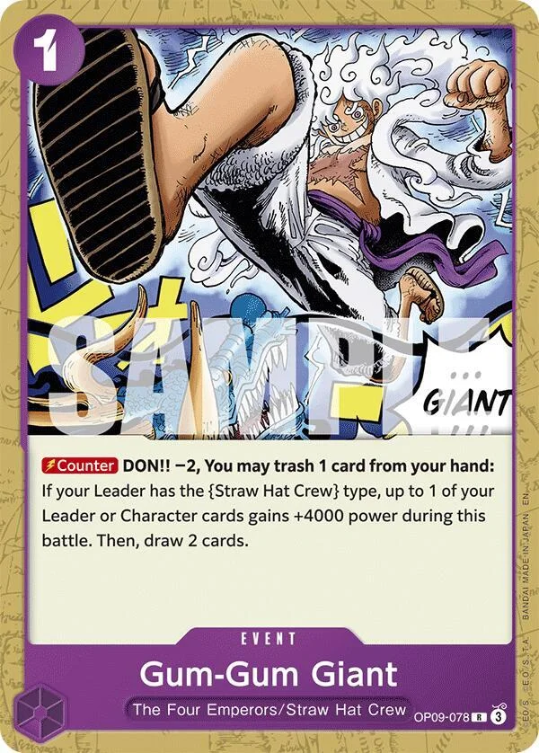 Gum-Gum Giant, Starter Deck 26 PURPLE/BLACK Monkey.D.Luffy OP09-078