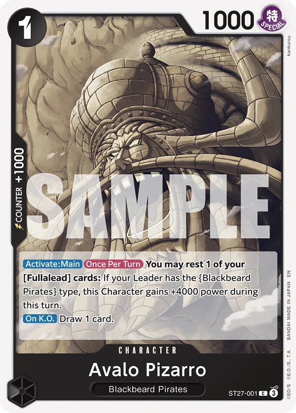 Avalo Pizarro, Starter Deck 27 BLACK Marshall.D.Teach ST27-001