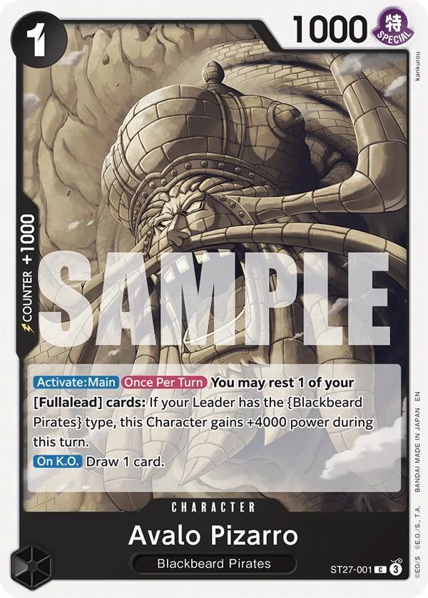 Avalo Pizarro, Starter Deck 27 BLACK Marshall.D.Teach ST27-001