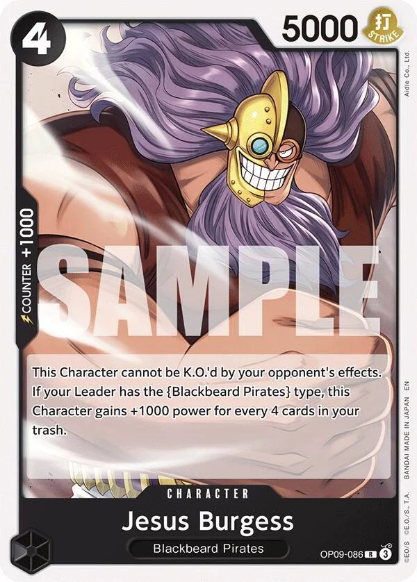 Jesus Burgess, Starter Deck 27 BLACK Marshall.D.Teach OP09-086