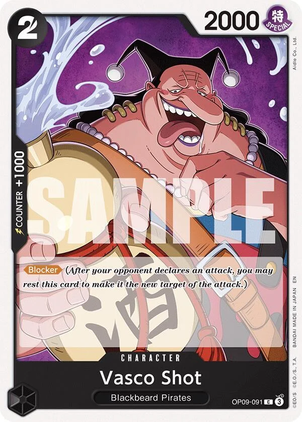 Vasco Shot, Starter Deck 27 BLACK Marshall.D.Teach OP09-091