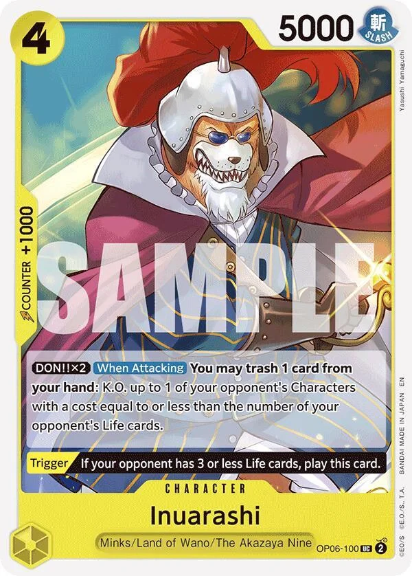 Inuarashi, Starter Deck 28 GREEN/YELLOW Yamato OP06-100