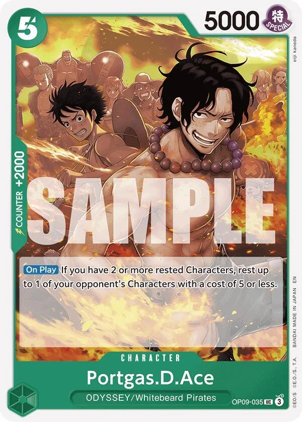 Portgas.D.Ace, Starter Deck 28 GREEN/YELLOW Yamato OP09-035