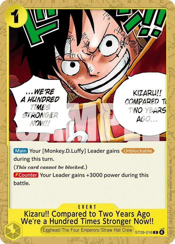Kizaru!! Compared to Two Years Ago We're a Hundred Times Stronger Now!!, Starter Deck 29 Egghead ST29-016