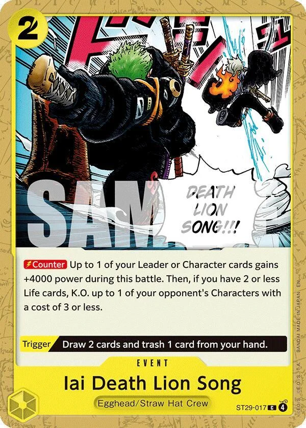 Iai Death Lion Song, Starter Deck 29 Egghead ST29-017