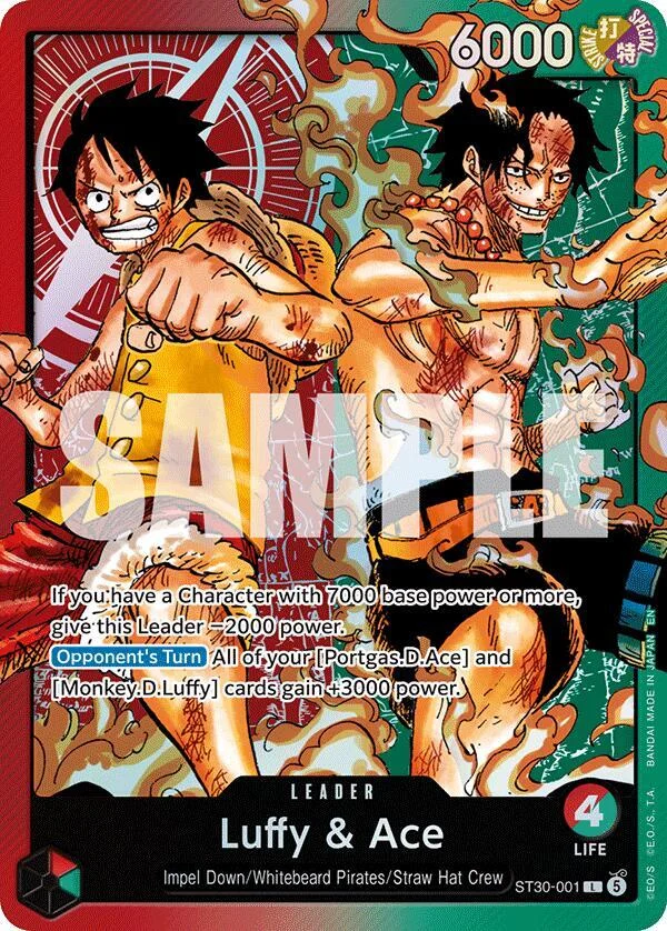 Luffy & Ace, Starter Deck 30 EX Luffy & Ace ST30-001