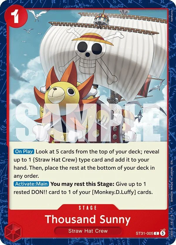 Thousand Sunny, Starter Deck 31 RED Monkey.D.Luffy ST31-005