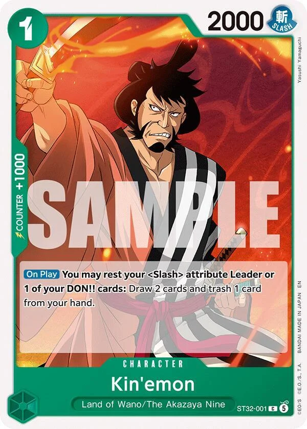 Kin'emon, Starter Deck 32 GREEN Roronoa Zoro ST32-001