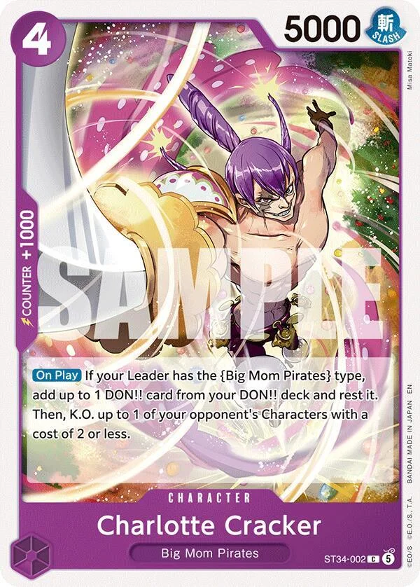 Charlotte Cracker, Starter Deck 34 PURPLE Charlotte Katakuri ST34-002