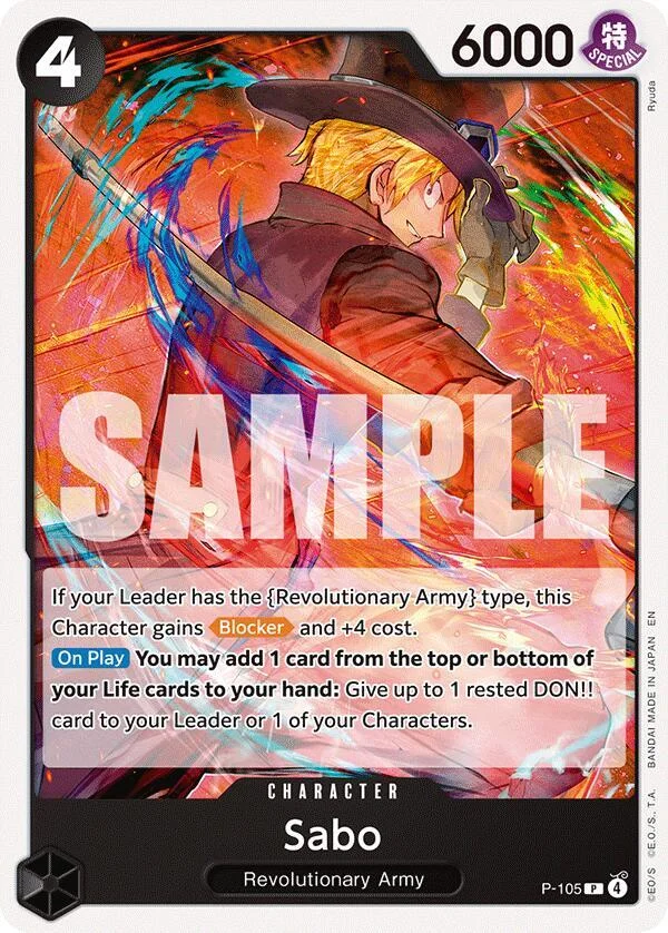 Sabo, Starter Deck 35 RED/BLACK Sabo P-105