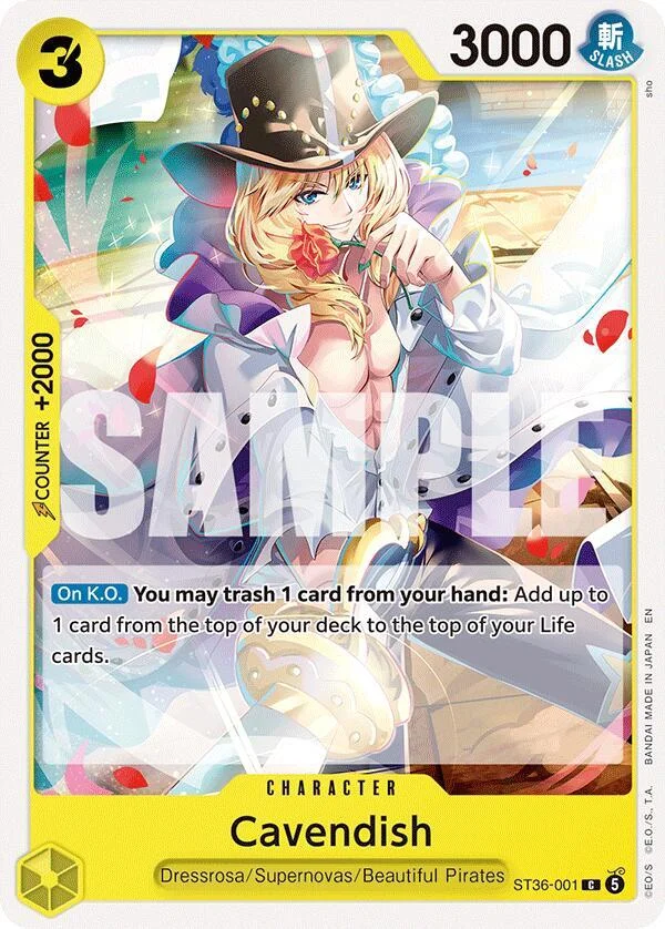 Cavendish, Starter Deck 36 YELLOW Eustass"Captain"Kid ST36-001
