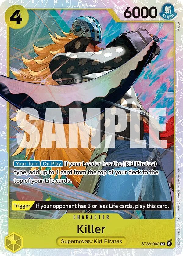 Killer, Starter Deck 36 YELLOW Eustass"Captain"Kid ST36-002