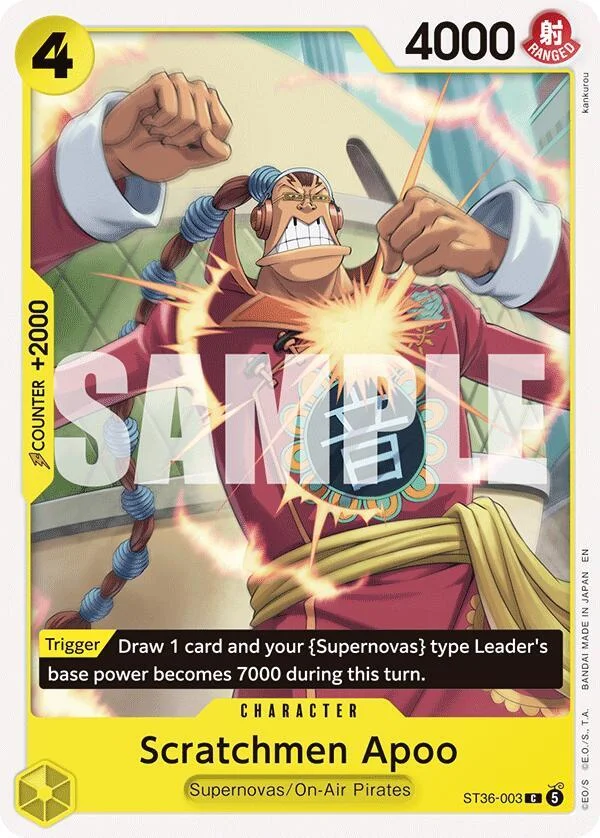 Scratchmen Apoo, Starter Deck 36 YELLOW Eustass"Captain"Kid ST36-003